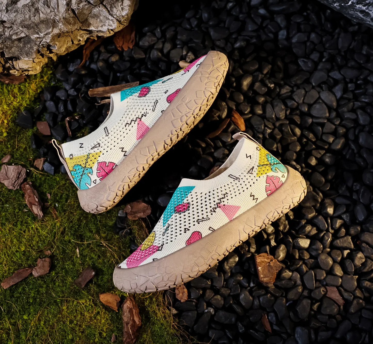 Women's Printed Knit Slip-On Shoes