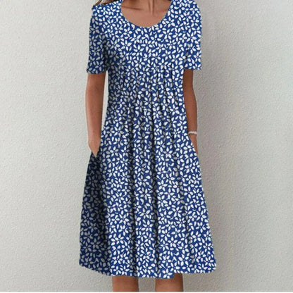 Women's Floral Print Pocket Dress
