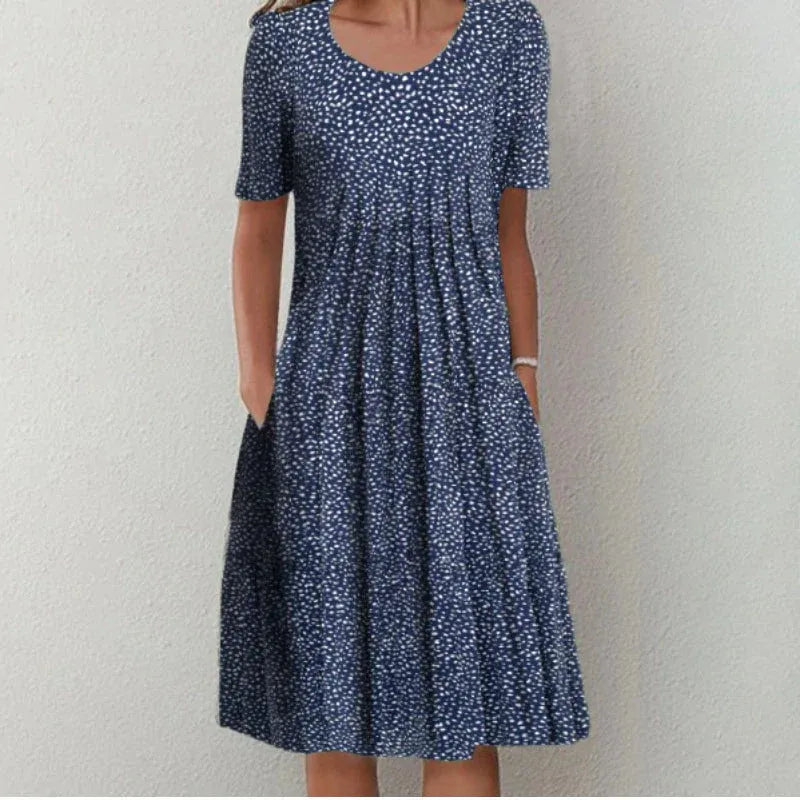 Women's Floral Print Pocket Dress