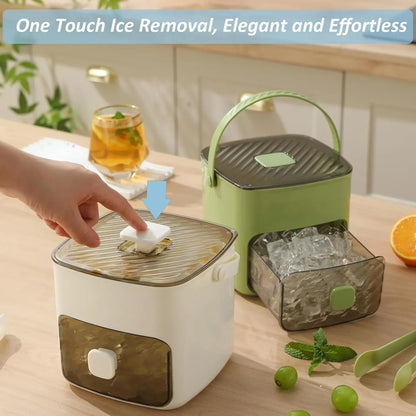 Portable Ice Cube Maker and Storage Box Set