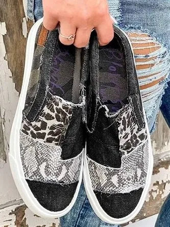Trendy Slip-On Patchwork Comfort Sneakers