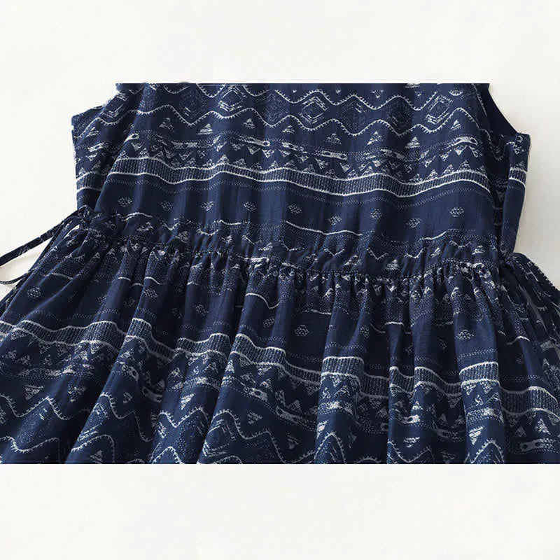Women’s Boho Drawstring Pocket Maxi Dress