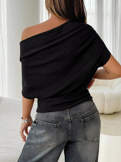 Women’s Draped Off-Shoulder Batwing Top