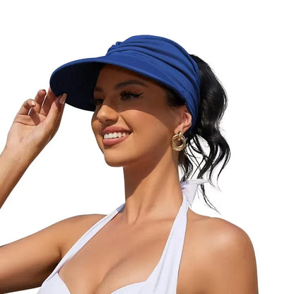 Women’s Wide Brim Open-Top Sun Visor Hat