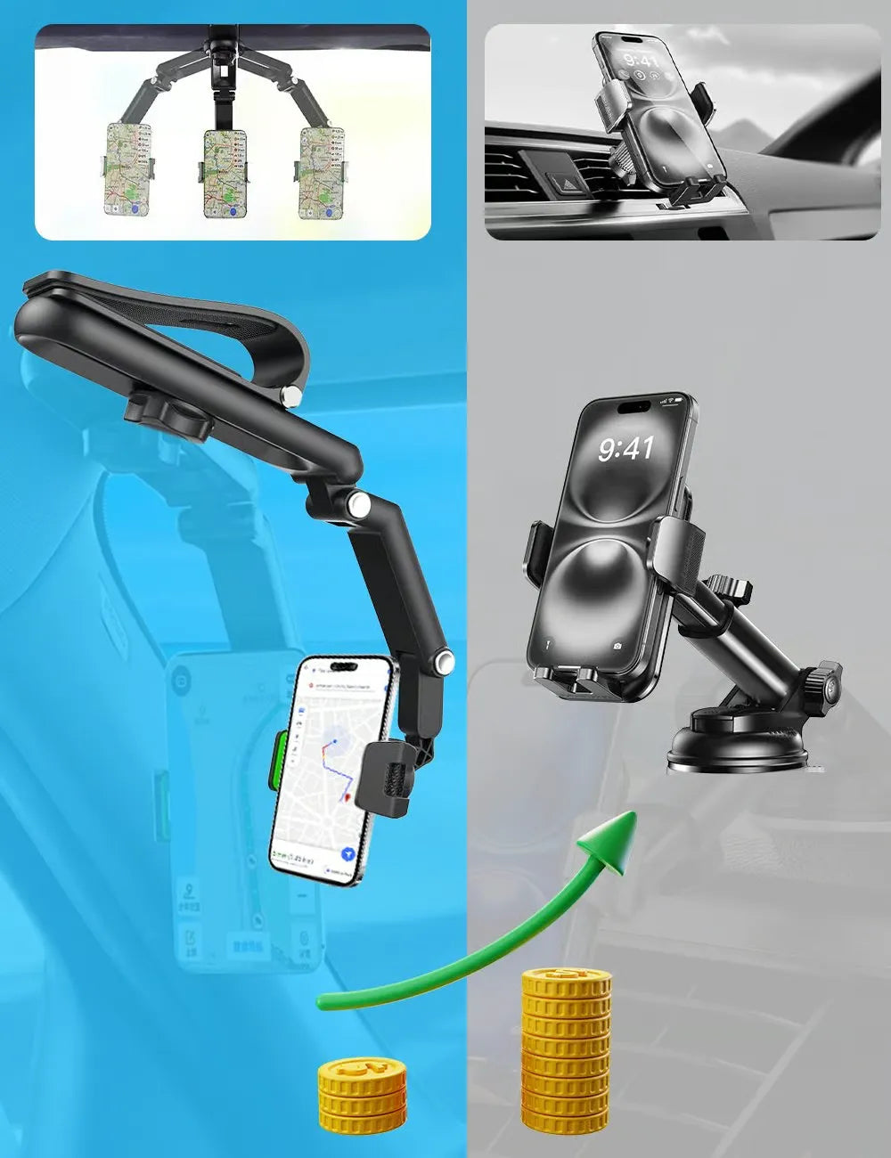 Rotating Car Air Vent Phone Mount Holder