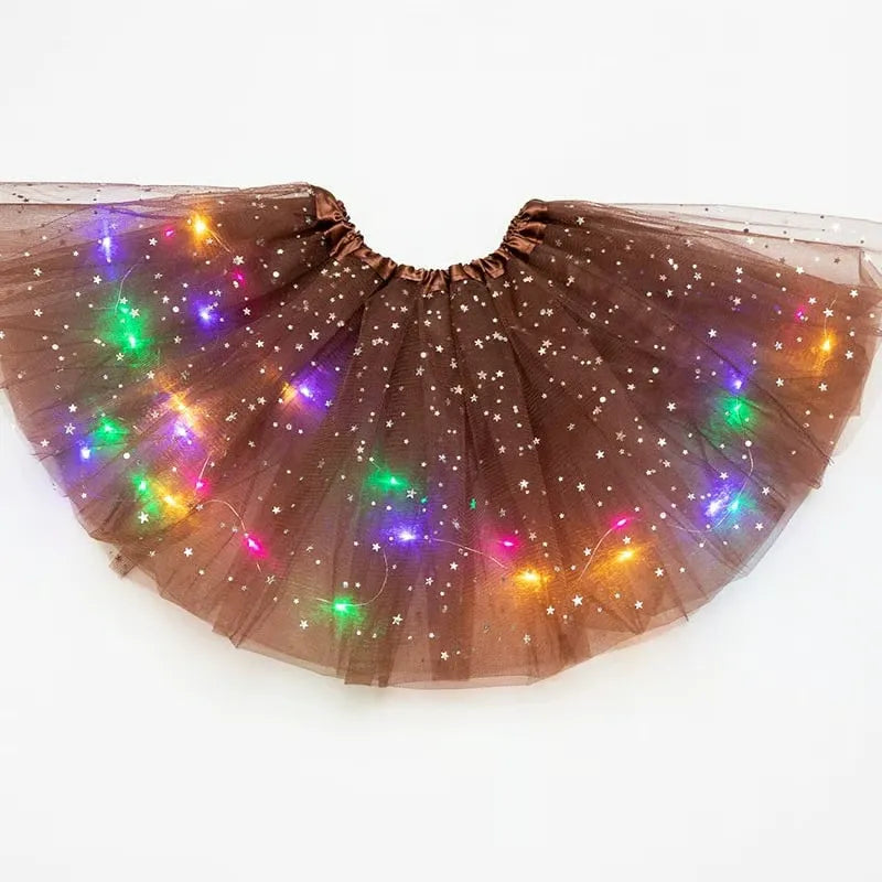 Girls’ Light-Up Star Tulle Tutu Skirt