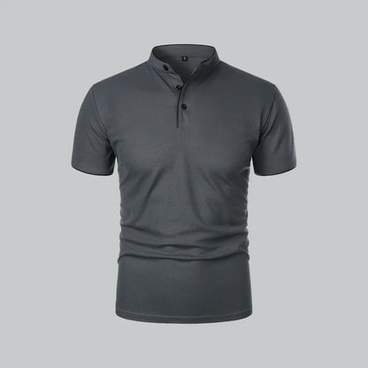 Men’s Short Sleeve Stand Collar Polo Shirt