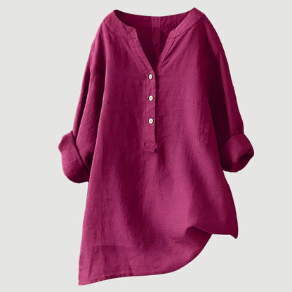 Harper Relaxed Button Front Blouse