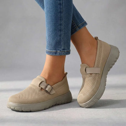 Women’s Breathable Buckle Slip-On Sneakers