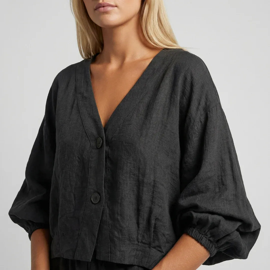 Harper Lightweight Button Front Blouse