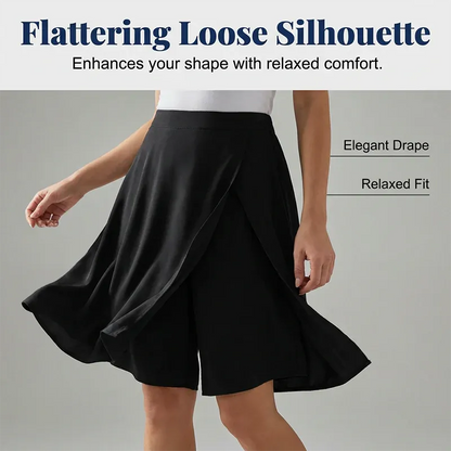 Women’s Elastic Waist Wrap Skort