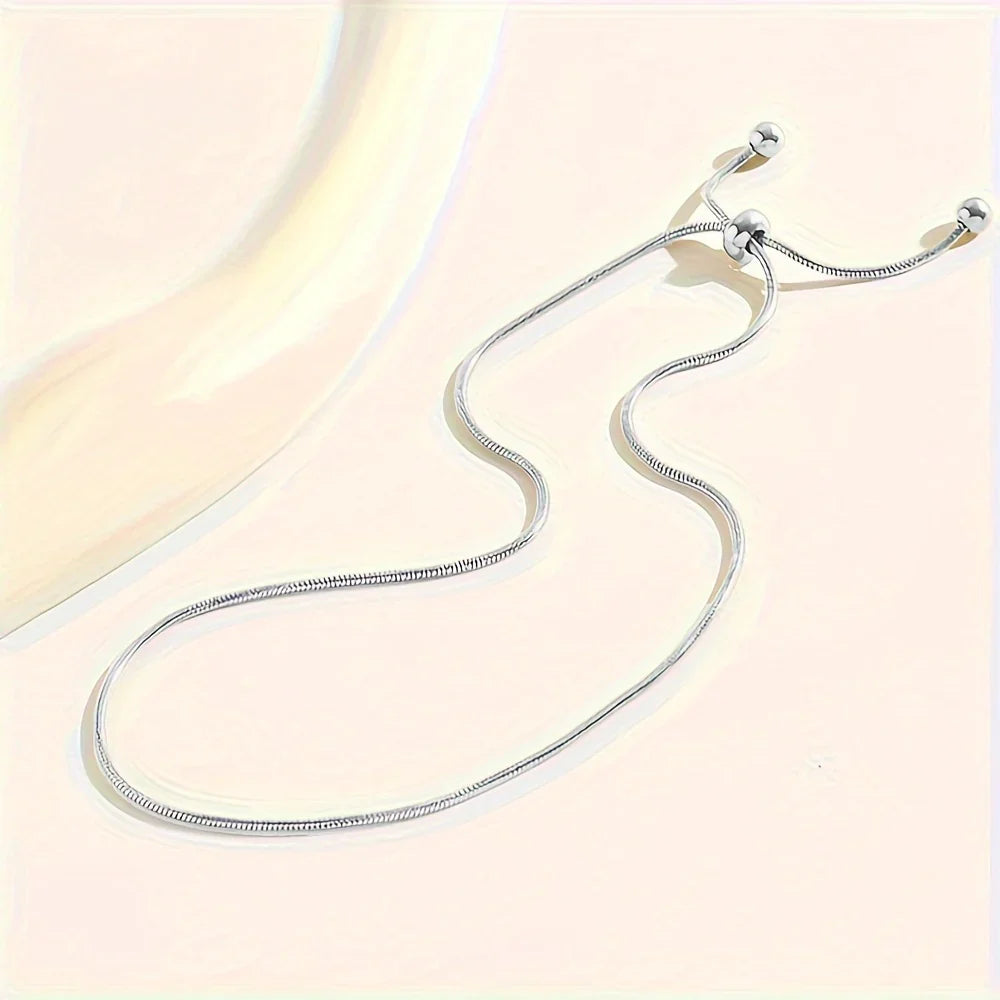 Women’s Polished Snake Chain Adjustable Anklet