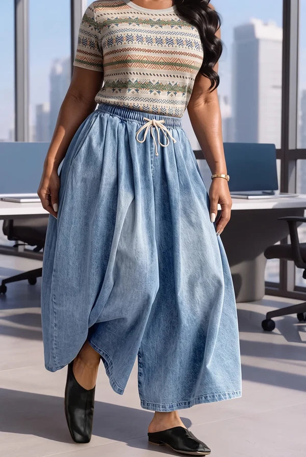 Women’s Wide-Leg Drawstring Waist Pants
