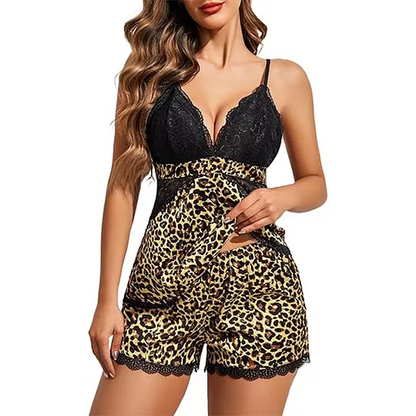 Women's Lace-Trim Cami and Shorts Pajama Set