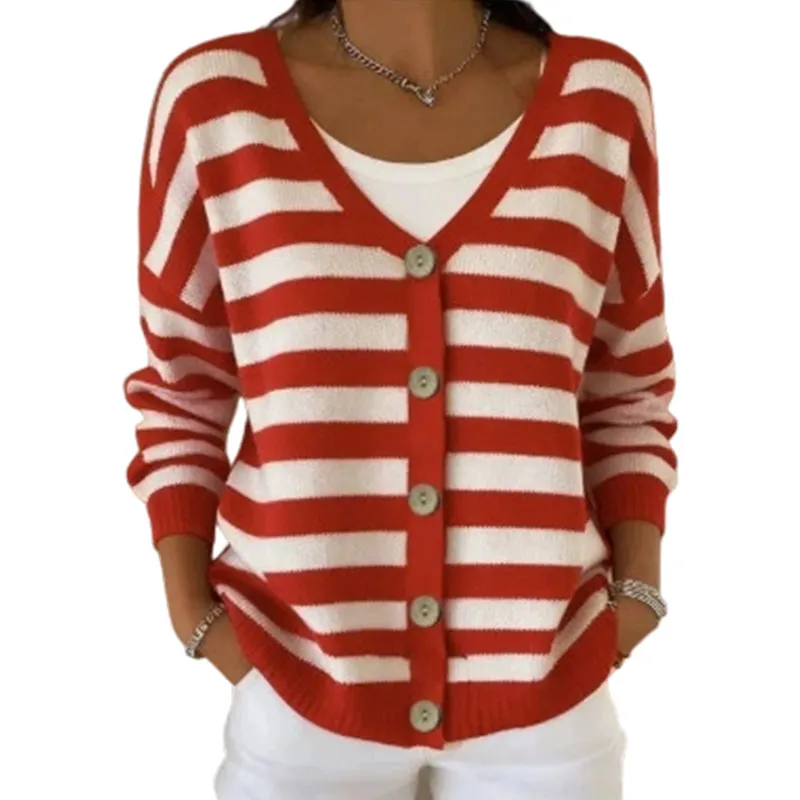 Women's V-Neck Button-Front Cardigan