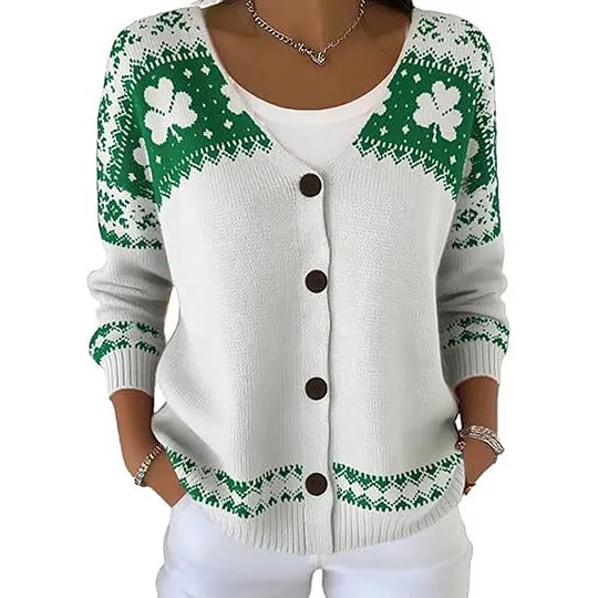 Women's V-Neck Button-Front Cardigan