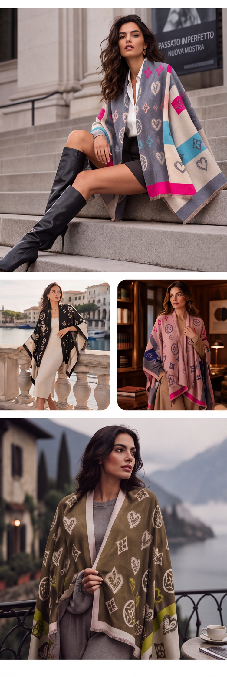Women's Patterned Shawl