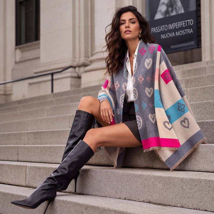 Women's Patterned Shawl