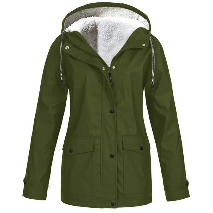 Women's Hooded Button-Front Jacket