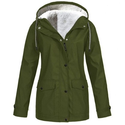 Women's Hooded Button-Front Jacket