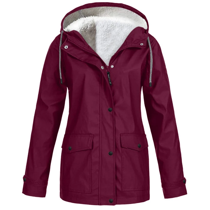 Women's Hooded Button-Front Jacket