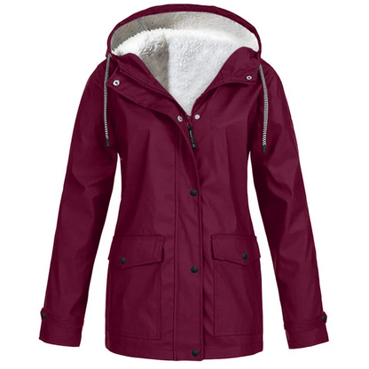 Women's Hooded Button-Front Jacket