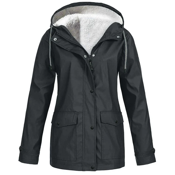 Women's Hooded Button-Front Jacket