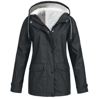 Women's Hooded Button-Front Jacket