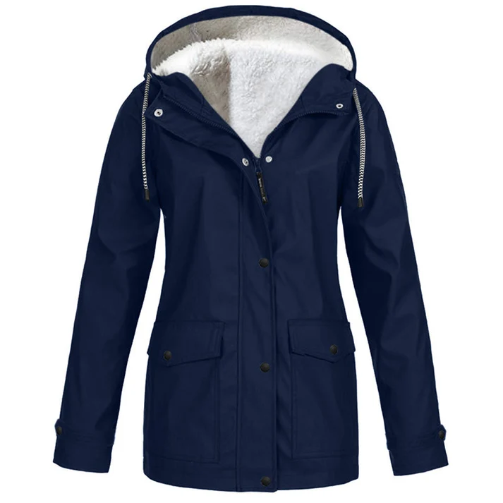 Women's Hooded Button-Front Jacket