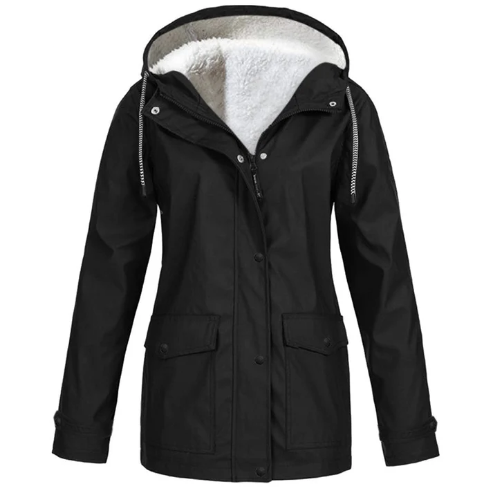 Women's Hooded Button-Front Jacket