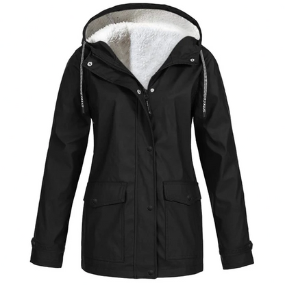 Women's Hooded Button-Front Jacket