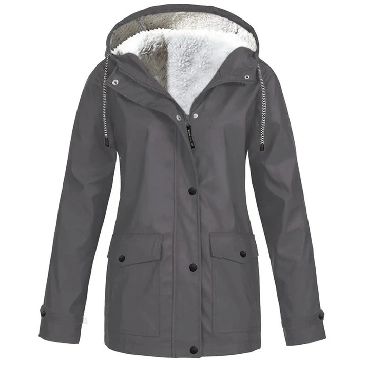 Women's Hooded Button-Front Jacket