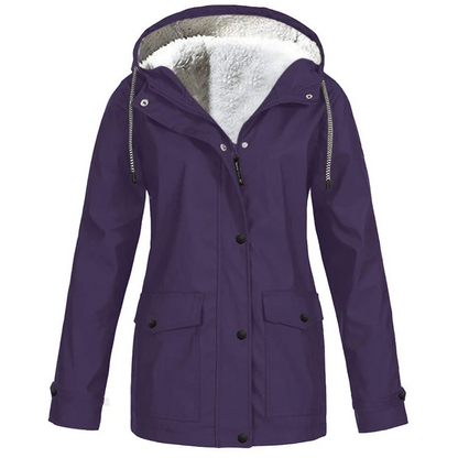 Women's Hooded Button-Front Jacket