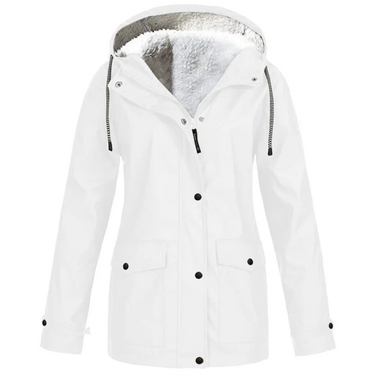 Women's Hooded Button-Front Jacket