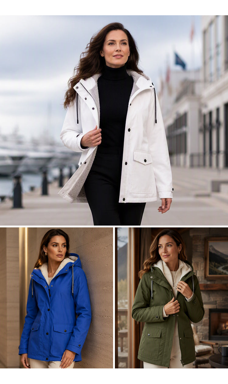 Women's Hooded Button-Front Jacket