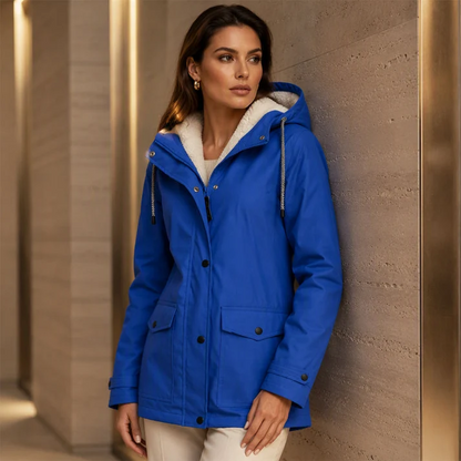 Women's Hooded Button-Front Jacket