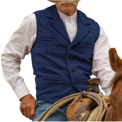 Men's Notched-Lapel Button-Front Vest