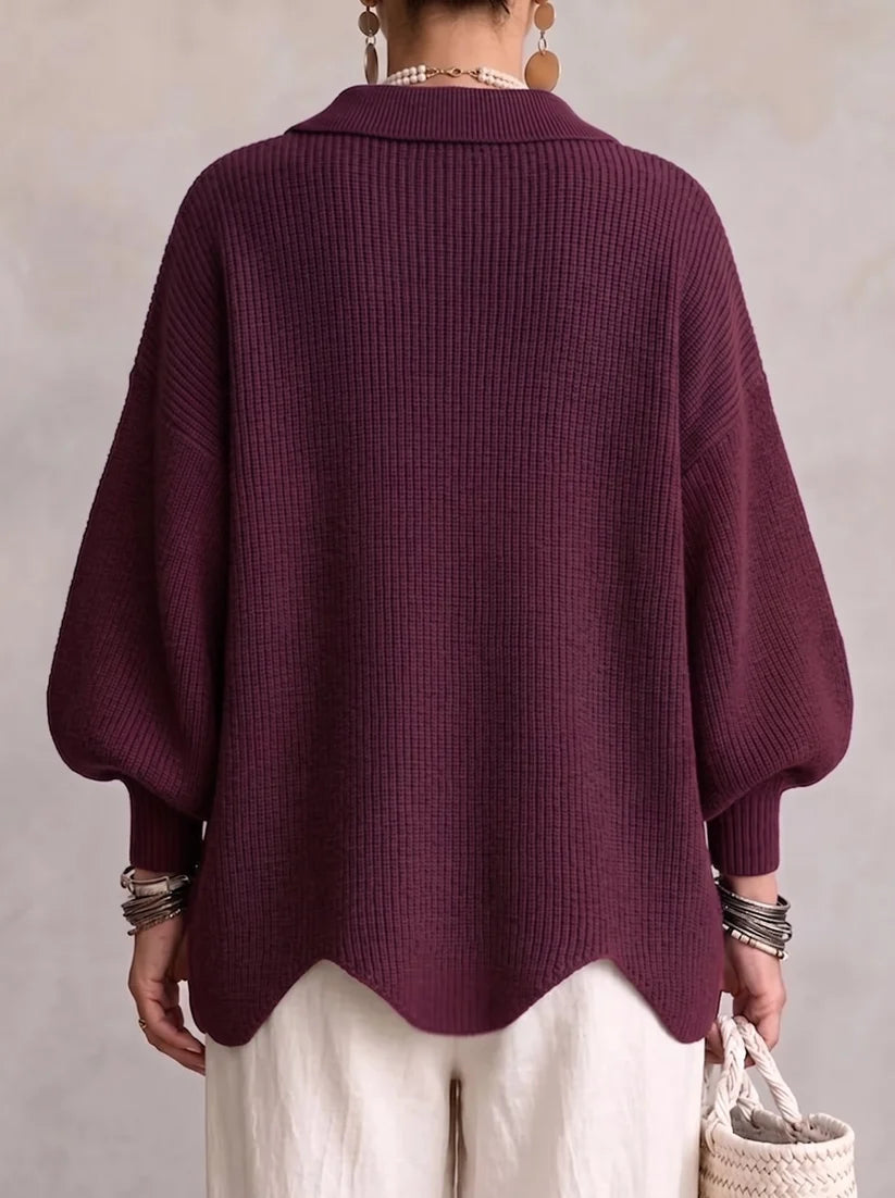 Women's Button-Front Collared Cardigan