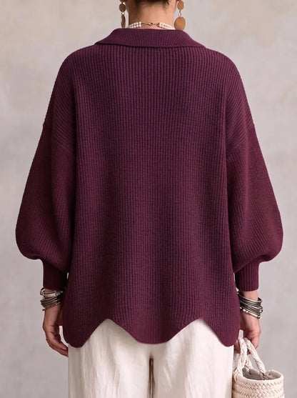 Women's Button-Front Collared Cardigan
