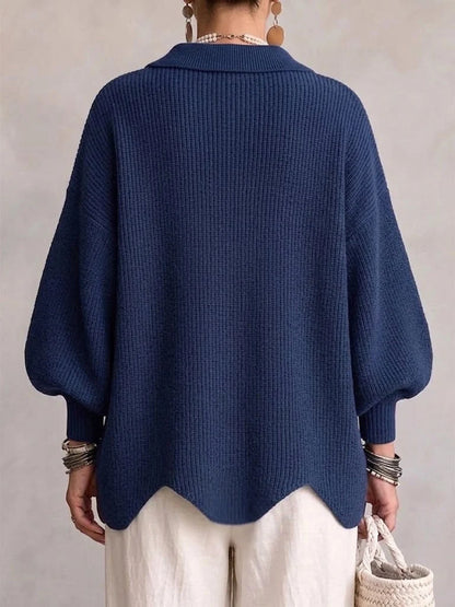 Women's Button-Front Collared Cardigan