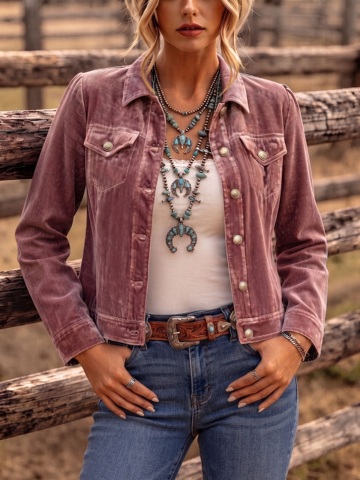Women's Button-Front Utility Jacket