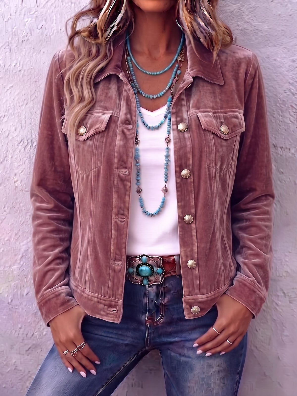 Women's Button-Front Utility Jacket