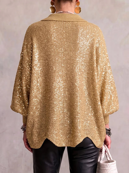 Women's Button-Front Collared Cardigan
