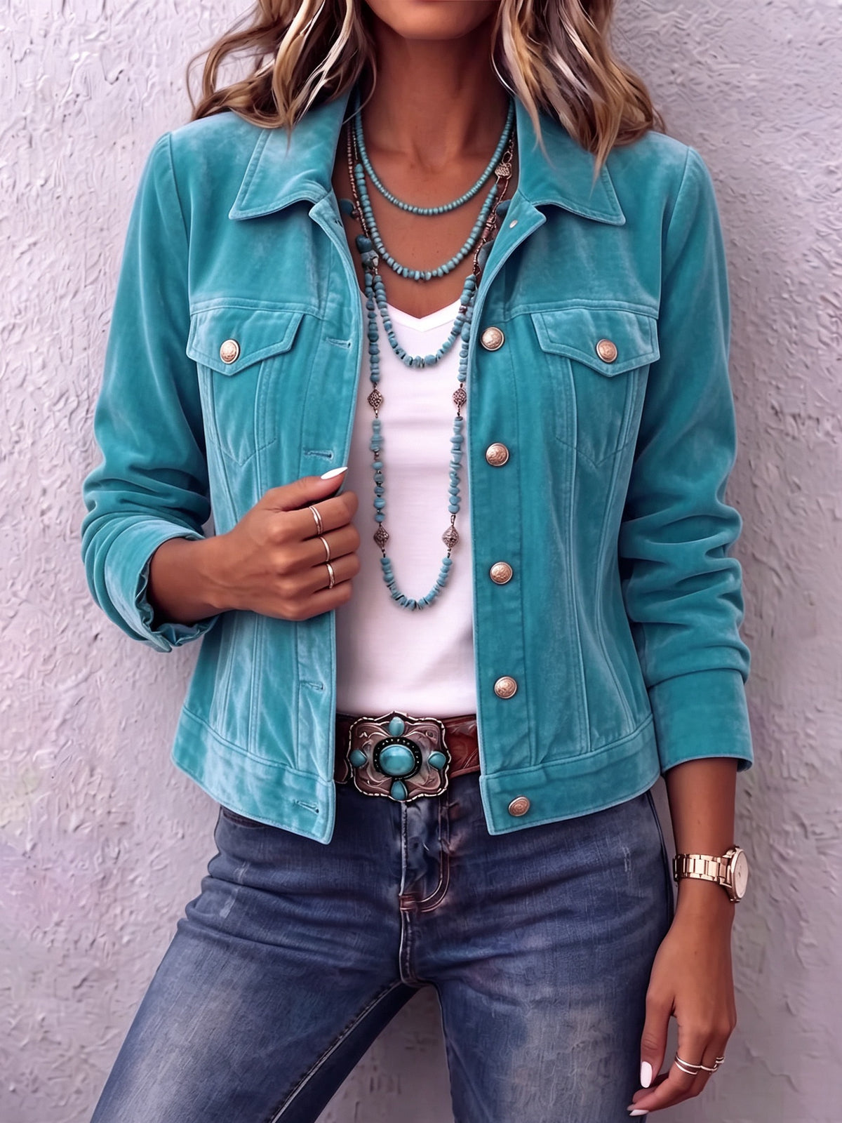Women's Button-Front Utility Jacket