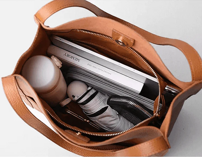 Women's Solid Color Shoulder Tote Bag