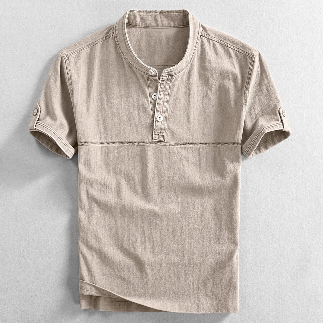 Men's Short Sleeve Henley Shirt