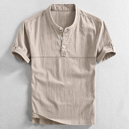 Men's Short Sleeve Henley Shirt