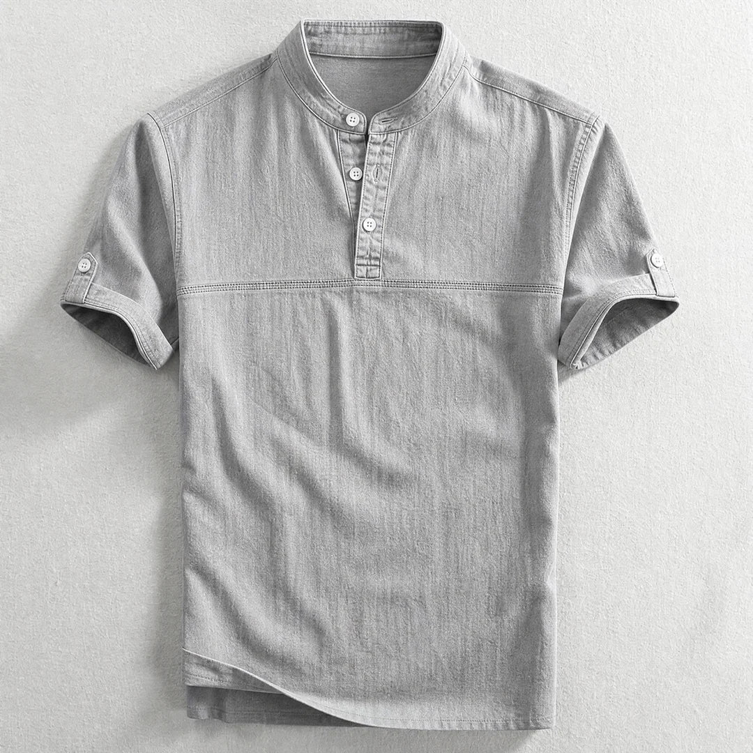 Men's Short Sleeve Henley Shirt