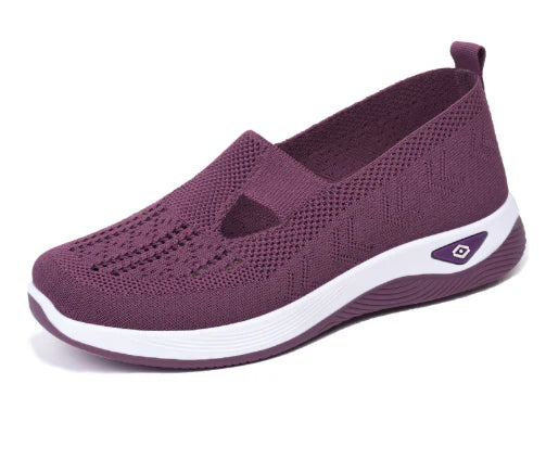 Women’s Breathable Knit Slip-On Walking Shoes