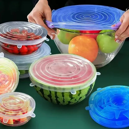 Reusable Stretch Silicone Lids Set